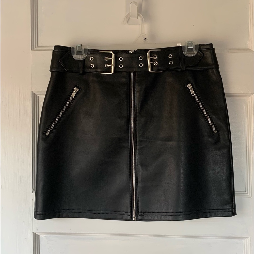 Black Leather Skirt